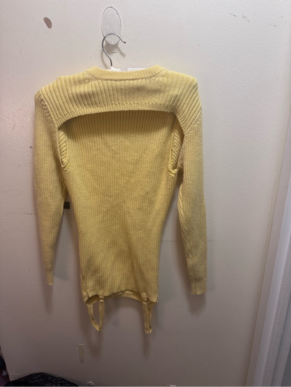Astr Yellow two-way Ribbed Sweater size XS